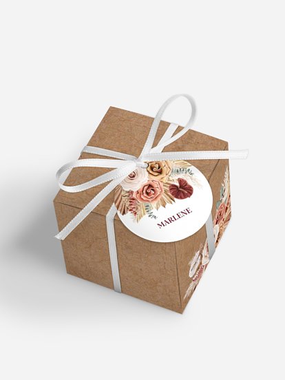 Gastgeschenkbox personalisiert "Bohemian Florals"