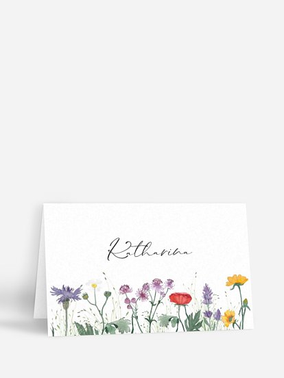 Tischkarte Hochzeit "Wildflowers"