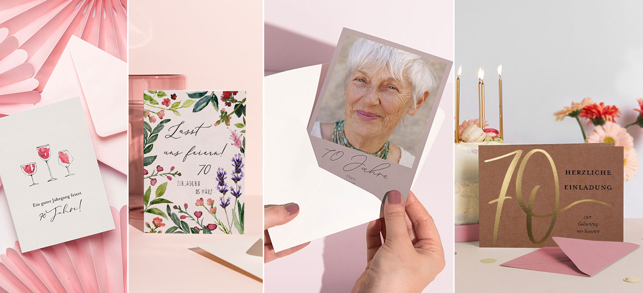 Einladungen für Frauen zum 70. Geburtstag