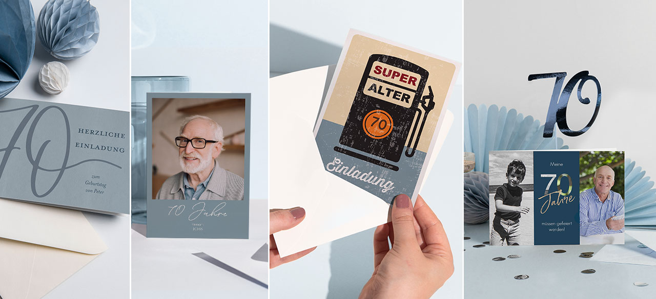 Einladungen für Männer zum 70. Geburtstag