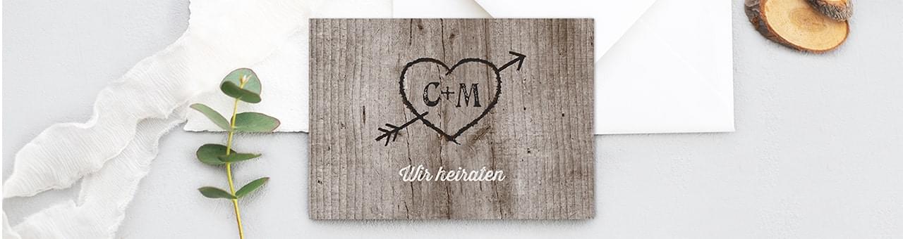 Hochzeitseinladungen rustikal