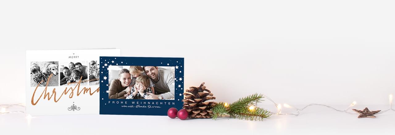 Weihnachtskarten Mit Foto Ganz Einfach Online Gestalten