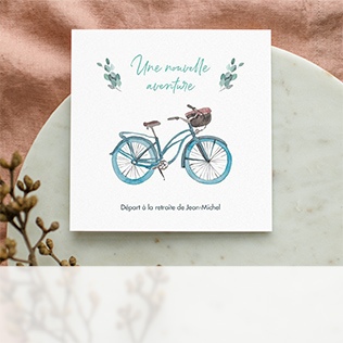Invitation départ à la retraite vélo