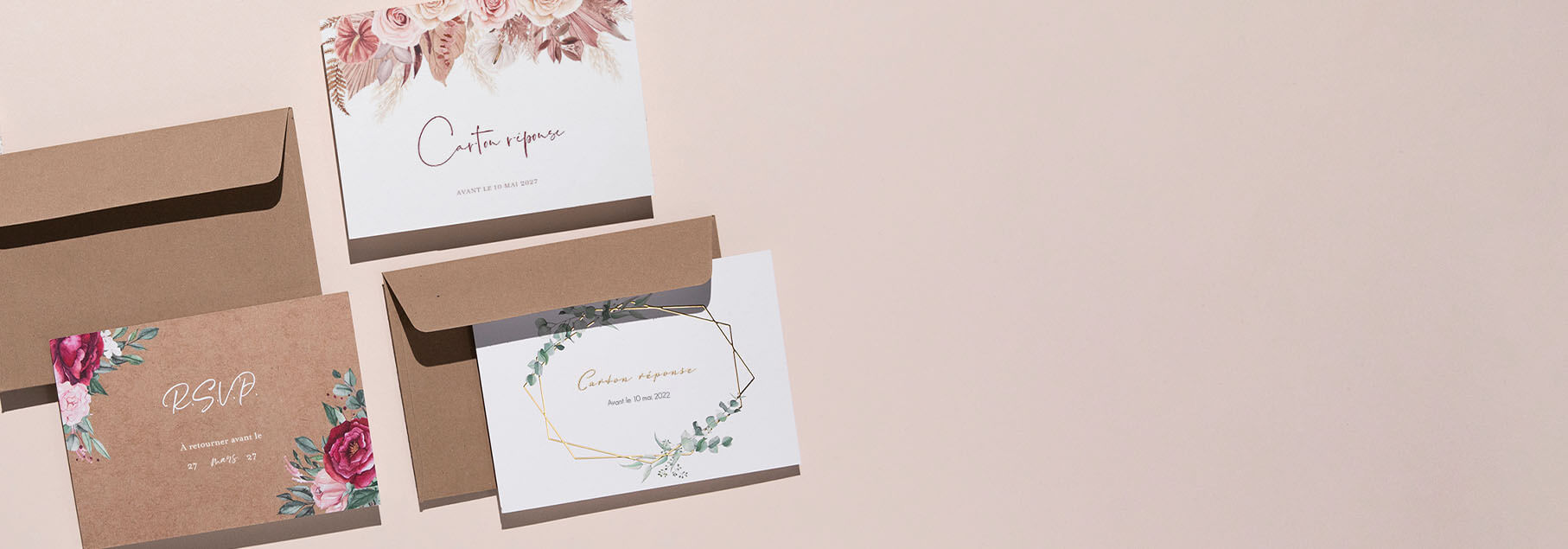 Carton réponse mariage assorti au faire-part | faireparterie