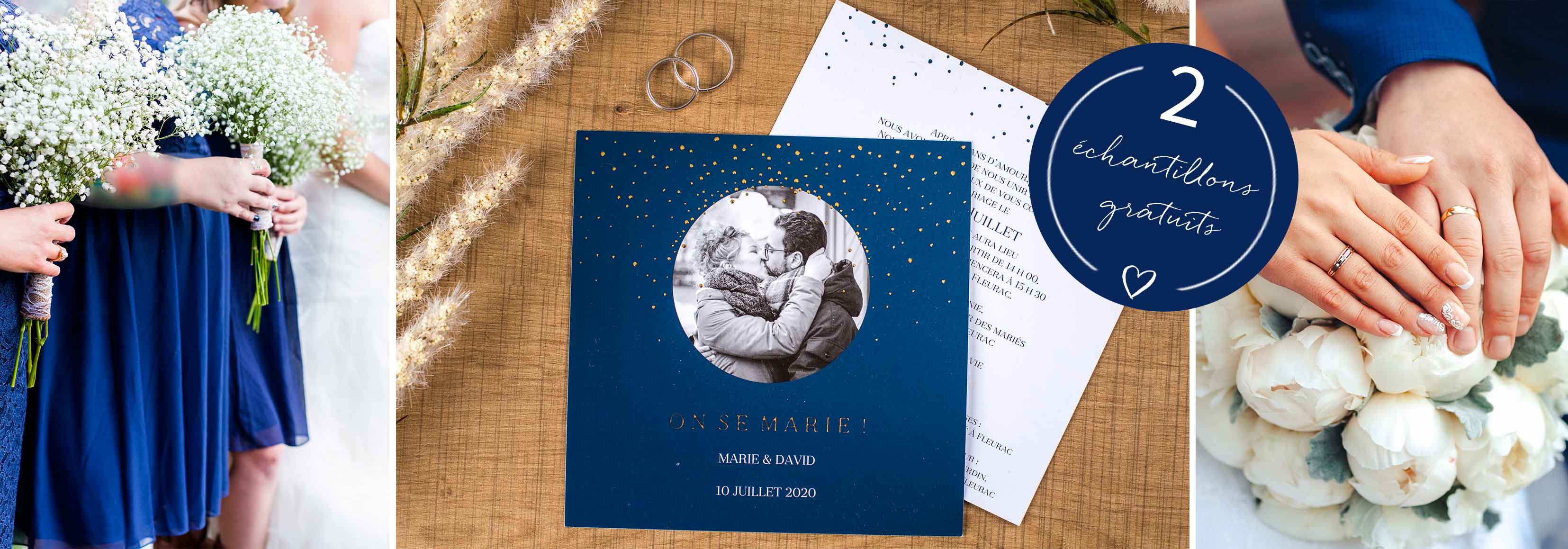 Le faire-part mariage bleu : artistique et romantique