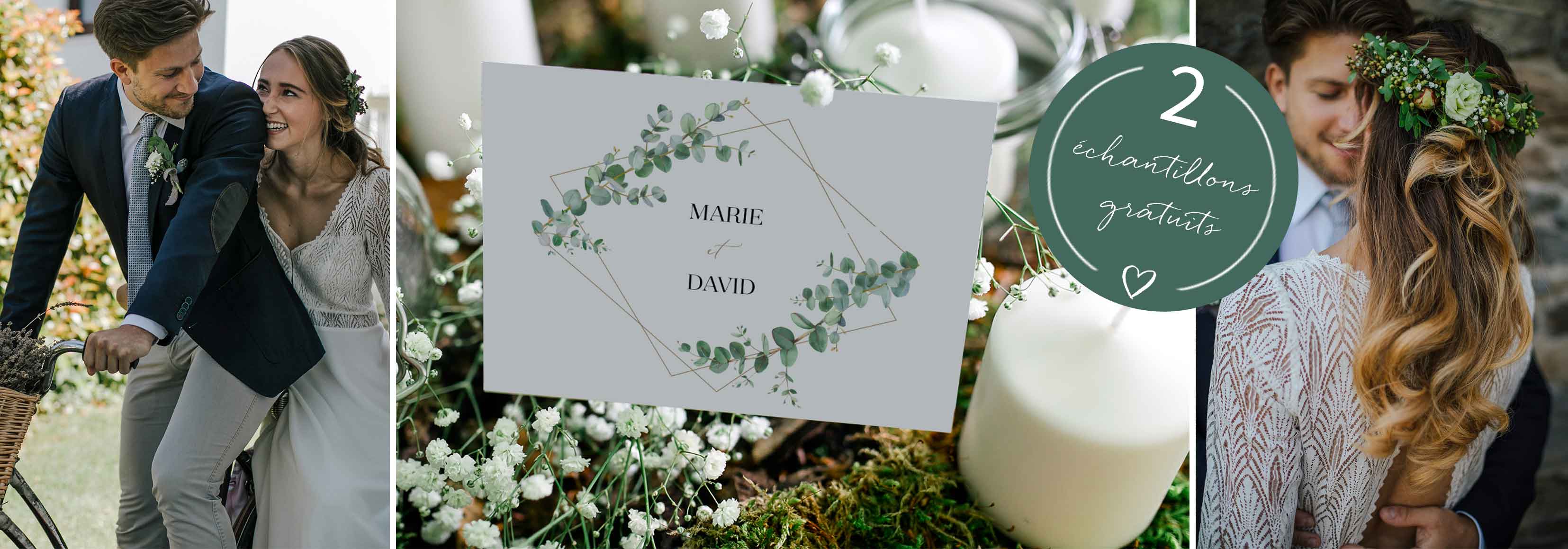 Faire-part mariage champêtre à personnaliser