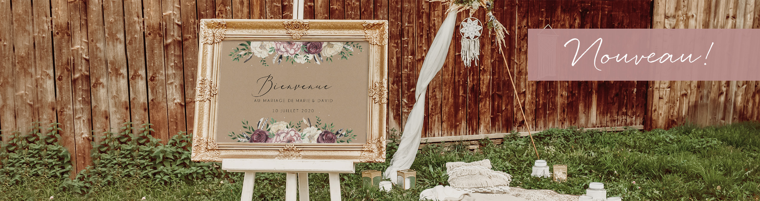 Panneau bienvenue mariage