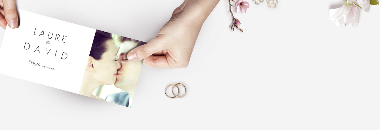 Carte De Remerciement Mariage A Personnaliser Faireparterie