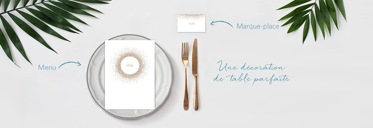 Marque-place mariage "Scintillant"
