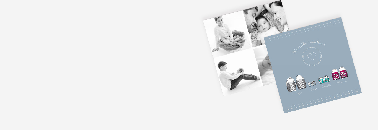 Faire-part frère soeur pour le petit dernier de la famille