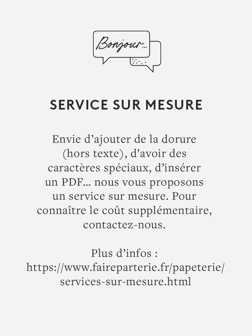 Faire-part mariage Personnalisation libre