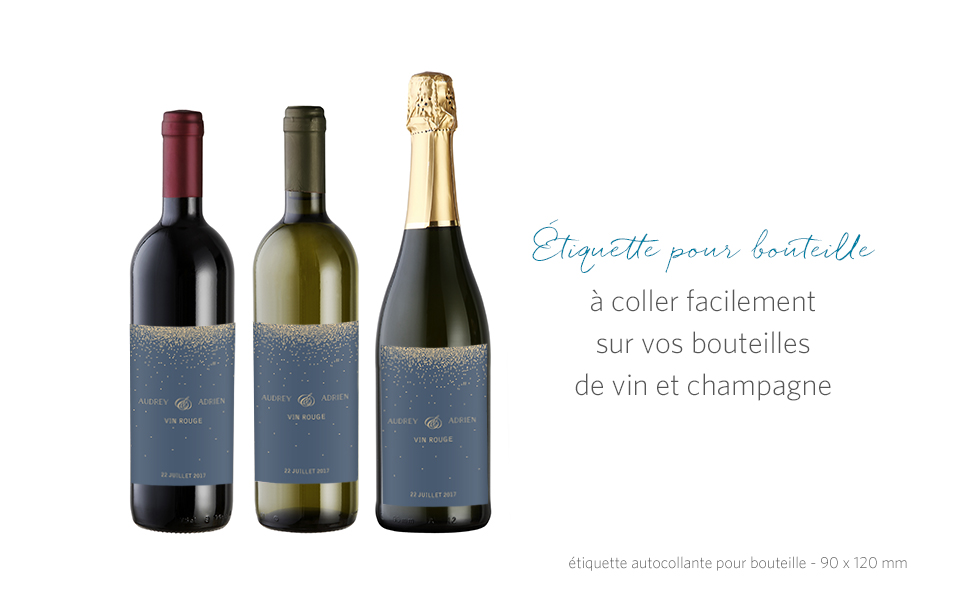Étiquette bouteille Scintillant