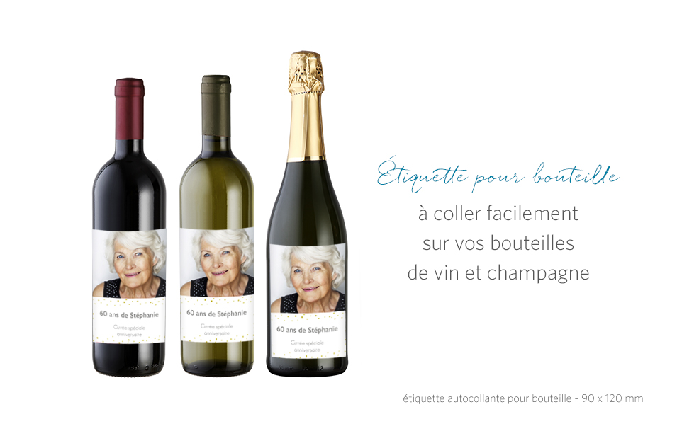 Étiquette pour bouteille Chiffre étoilé