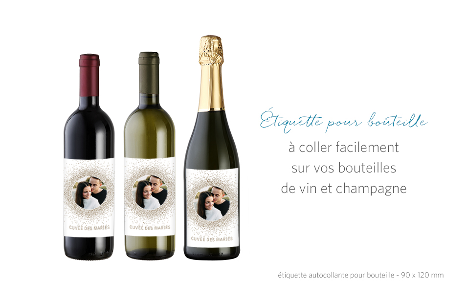 Étiquette bouteille Scintillant