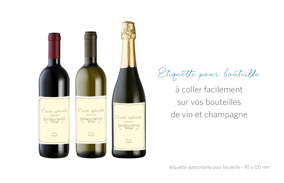 Étiquette pour bouteille Élégance