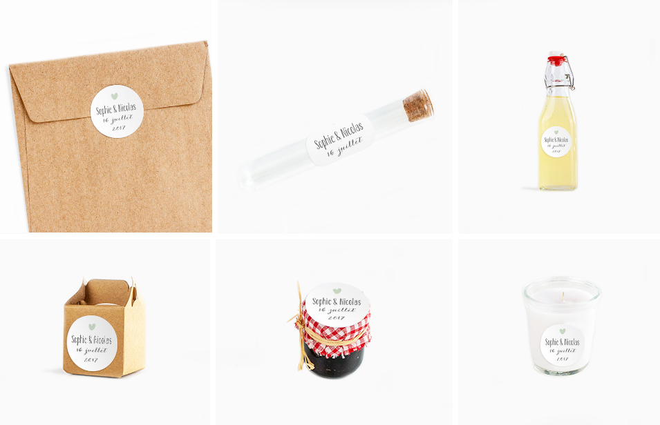 Étiquette cadeau mariage Un beau jour