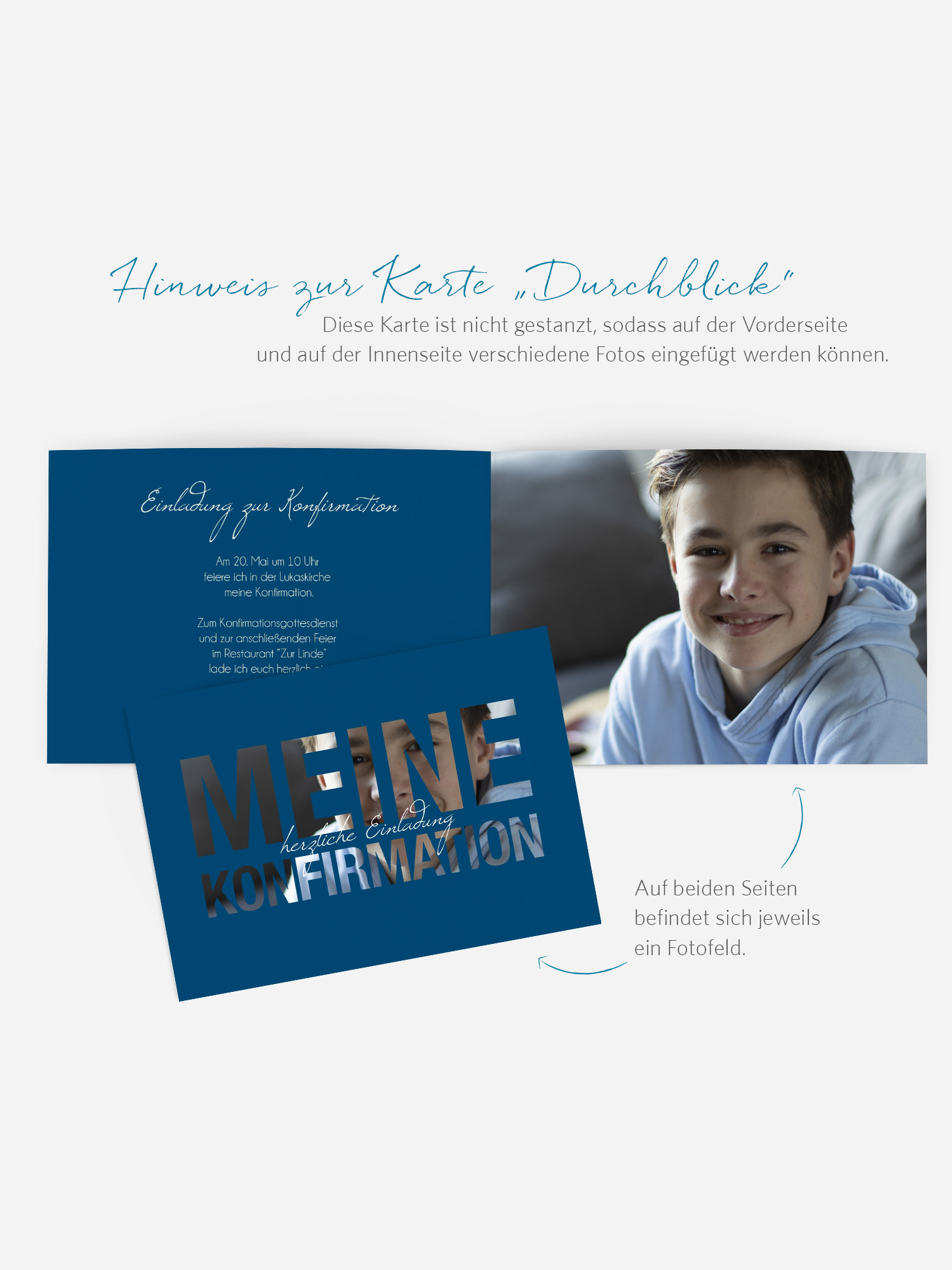 Konfirmationseinladung Durchblick
