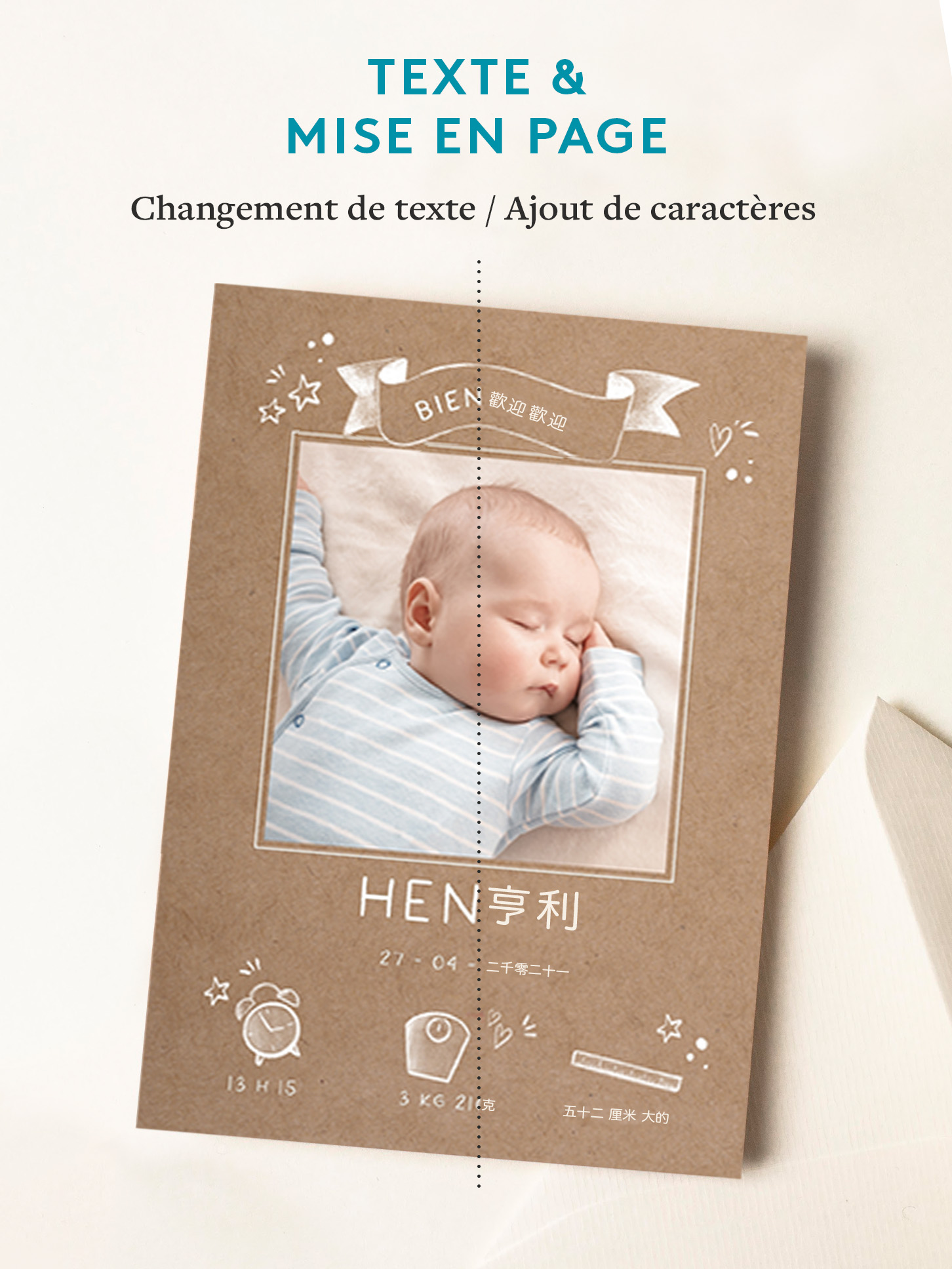 Produit sur mesure Texte & mise en page