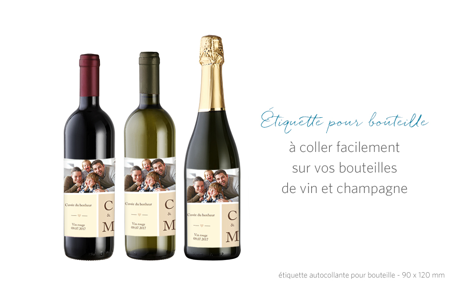 Étiquette bouteille Temps du coeur