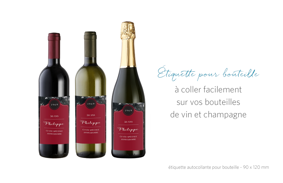 Étiquette pour bouteille Cru d'exception