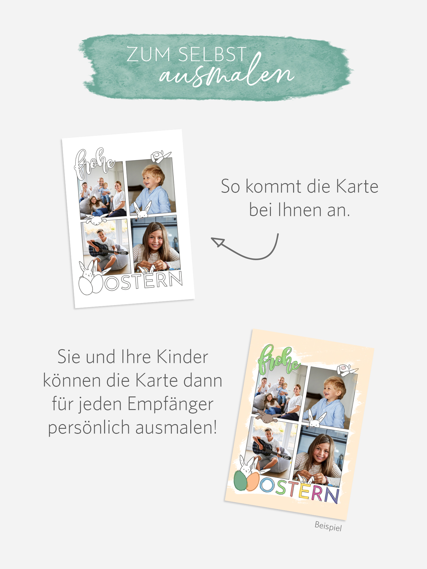 Partyeinladung Versteckspiel zum Ausmalen