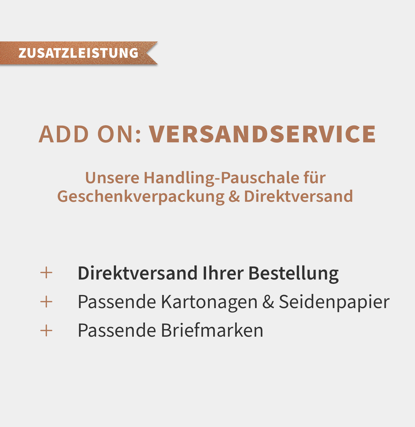 Individualprodukt Versandservice