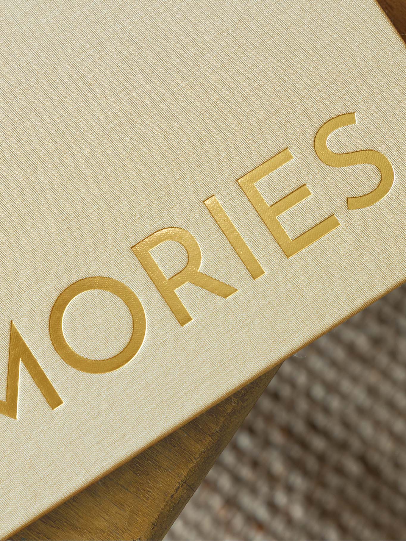 Fotobuch mit Stoffeinband Memories