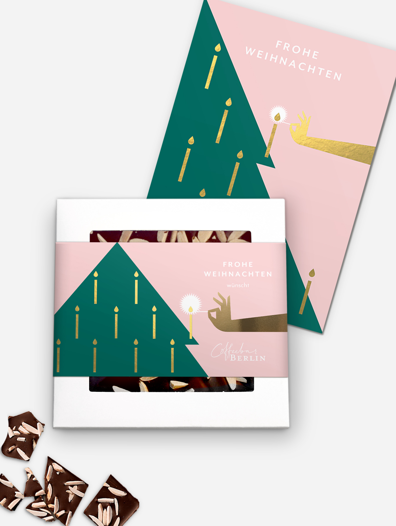 Geschäftliche Weihnachtskarte Kerzenschein