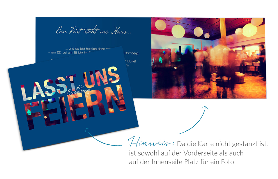Partyeinladung Durchblick
