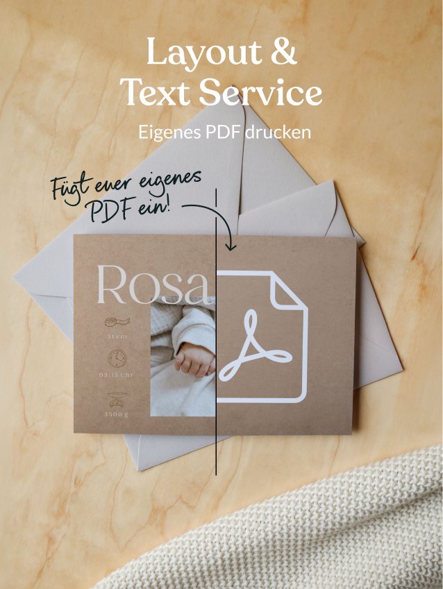 Individualprodukt Layout und Text Service