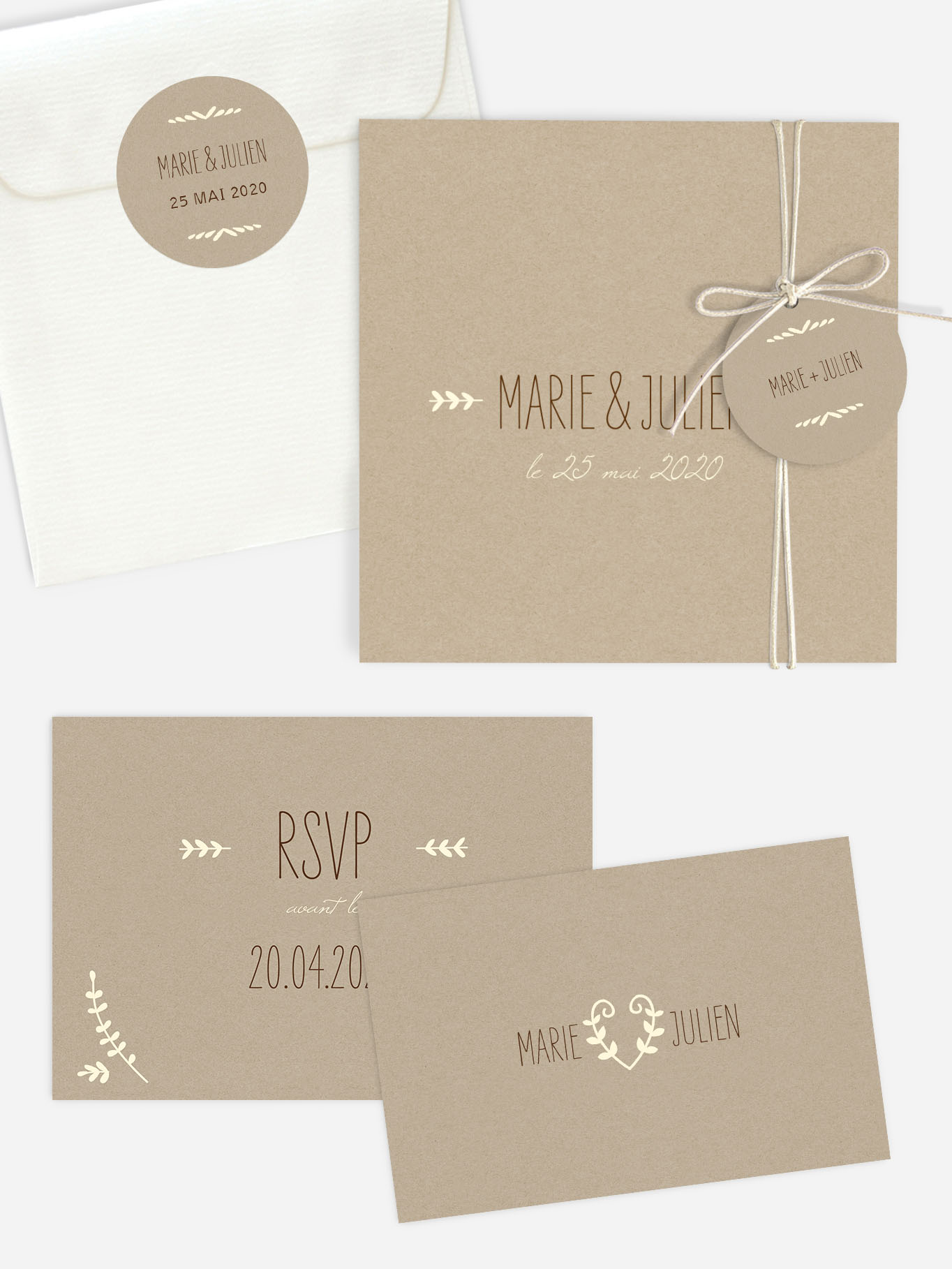 Faire-part mariage Rustic Love