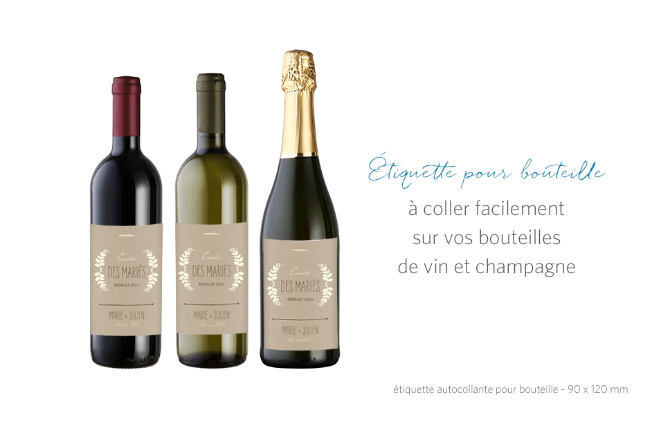 Étiquette bouteille Rustic Love