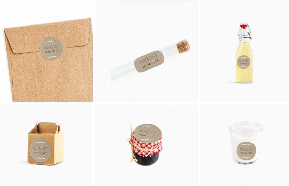 Étiquette cadeau mariage Rustic Love