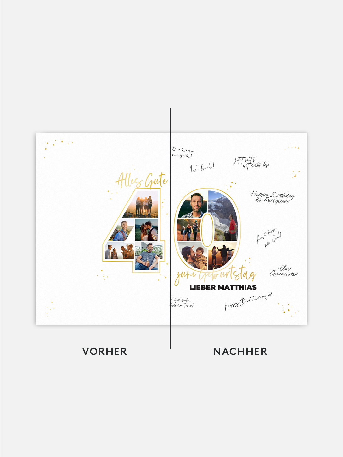 Poster Collage 40. Geburtstag