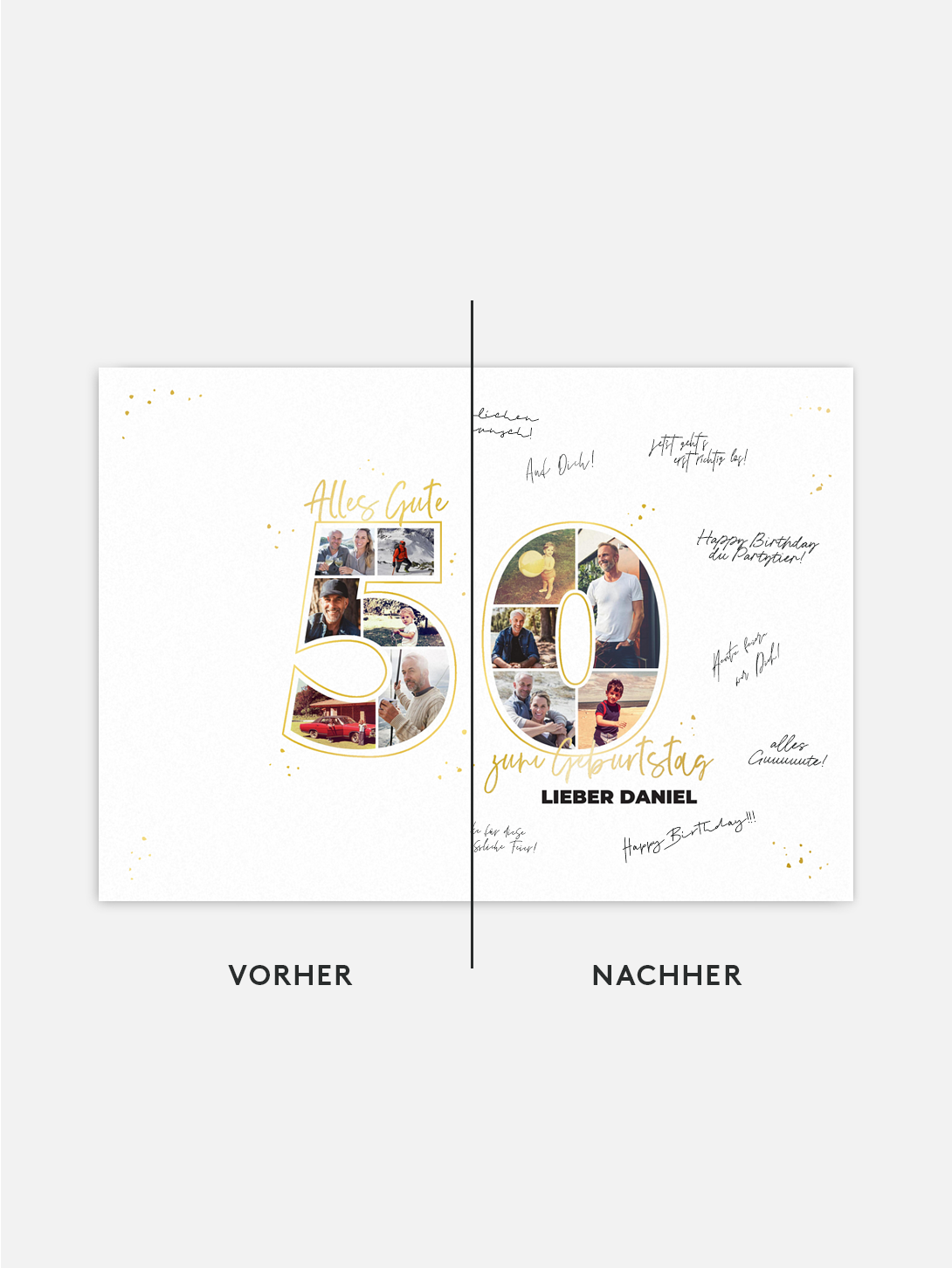 Poster Collage 50. Geburtstag