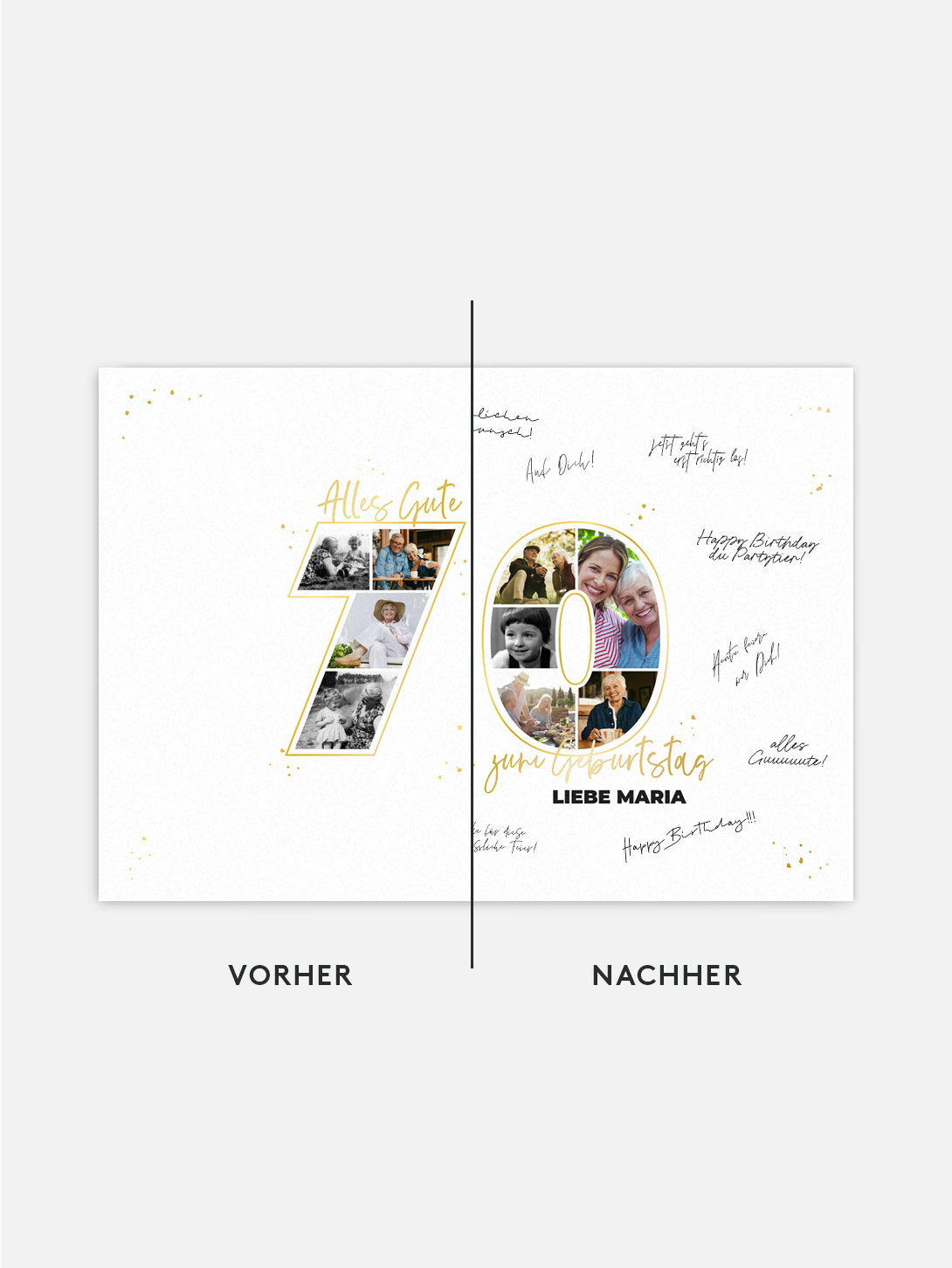 Poster Collage 70. Geburtstag