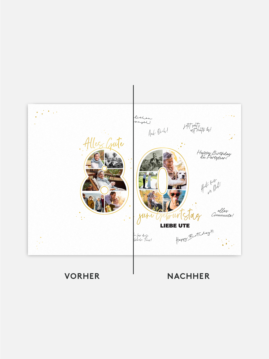 Poster Collage 80. Geburtstag