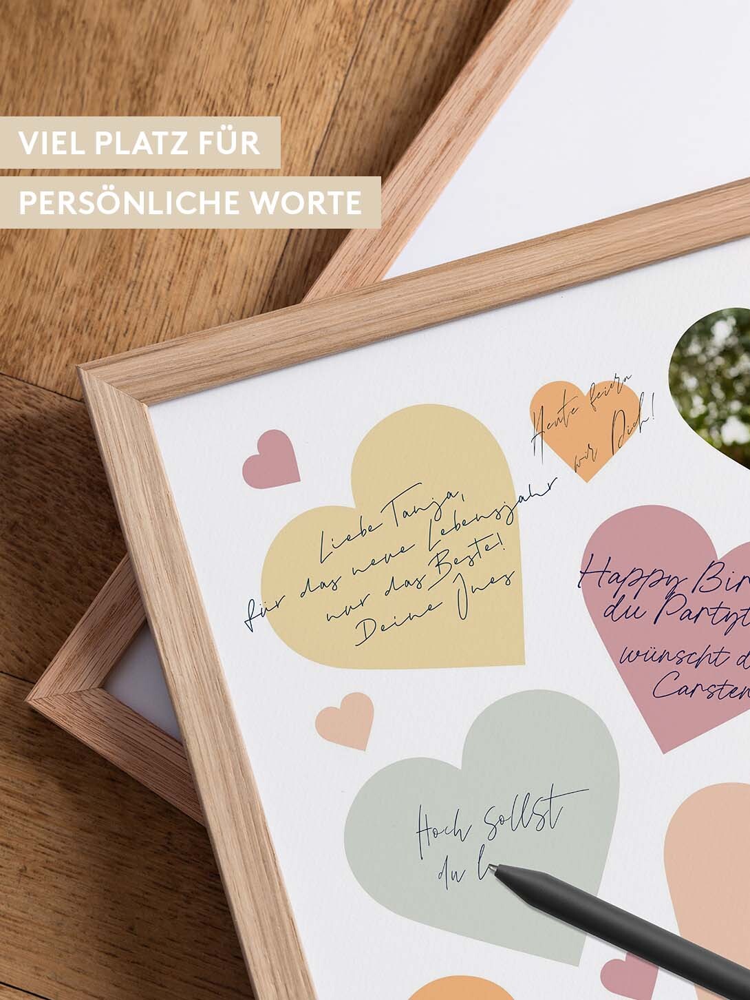 Poster Wünsche von Herzen