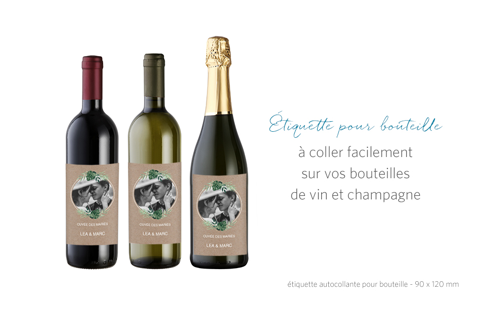 Étiquette bouteille Couronne champêtre