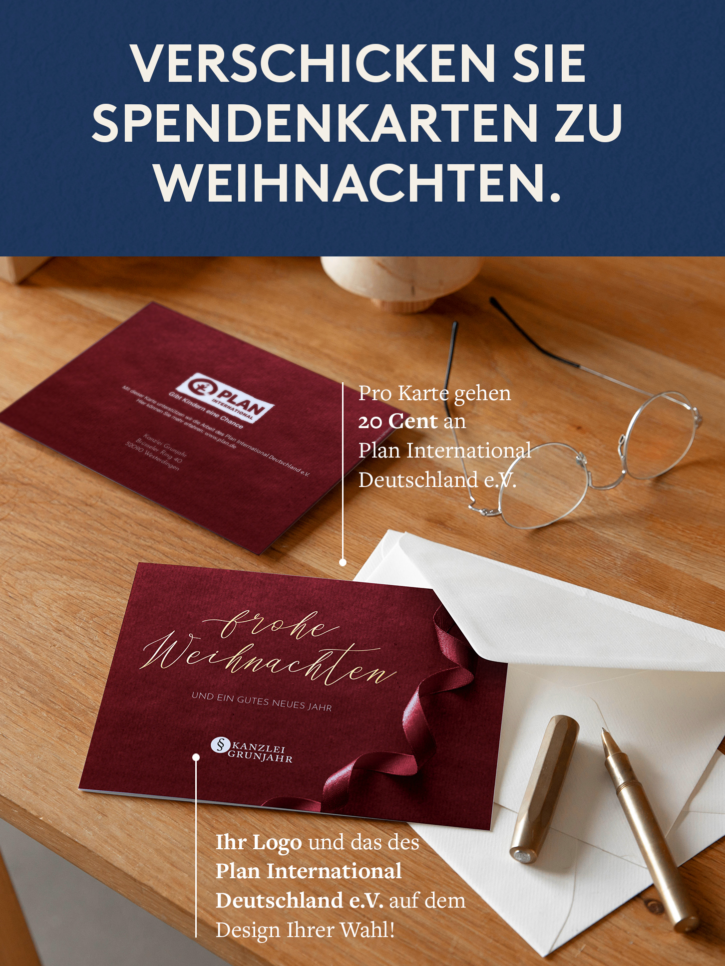 Spendenkarten Geschäftlich Bauble Chart