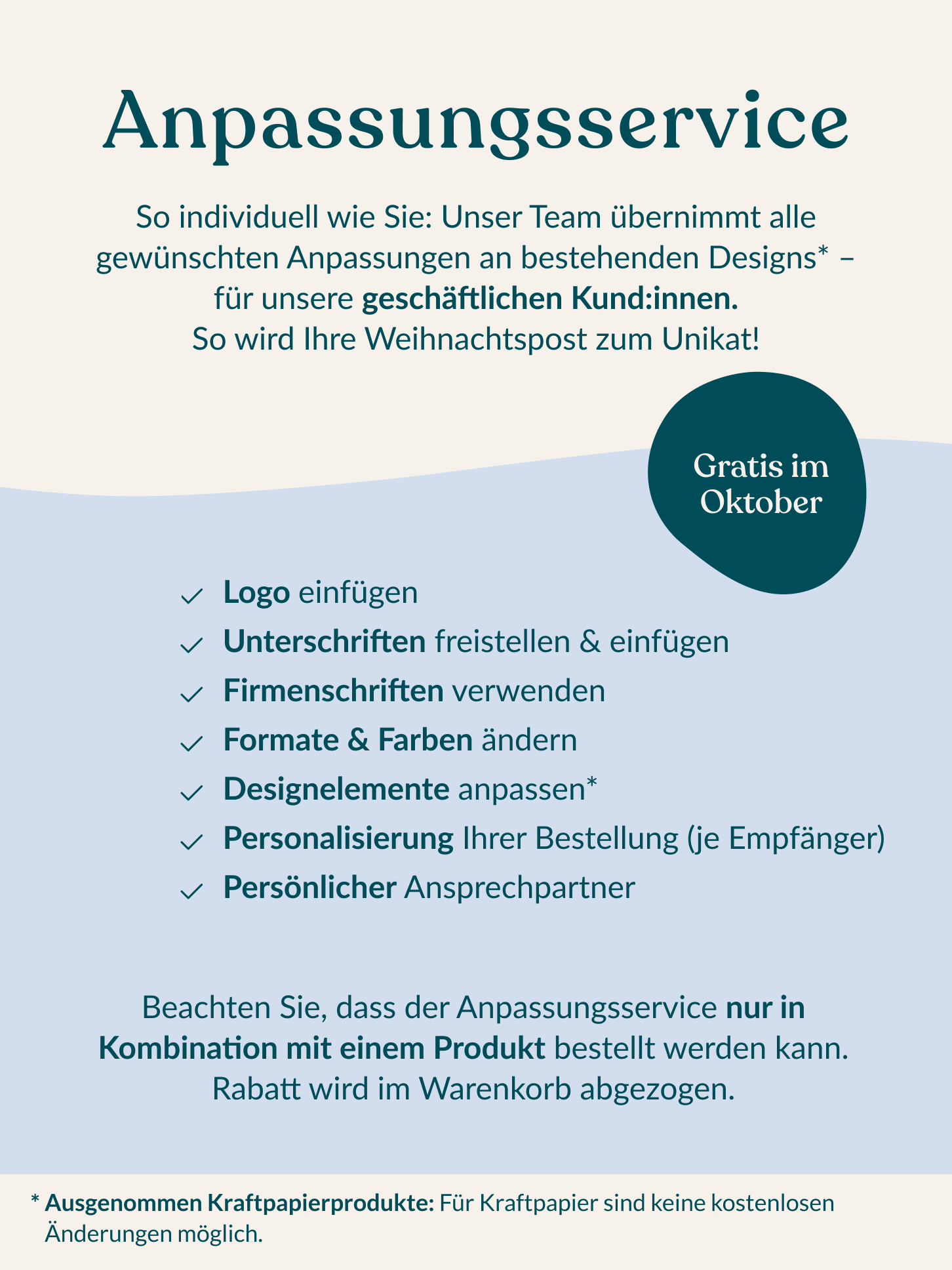 Individualprodukt Anpassungsservice