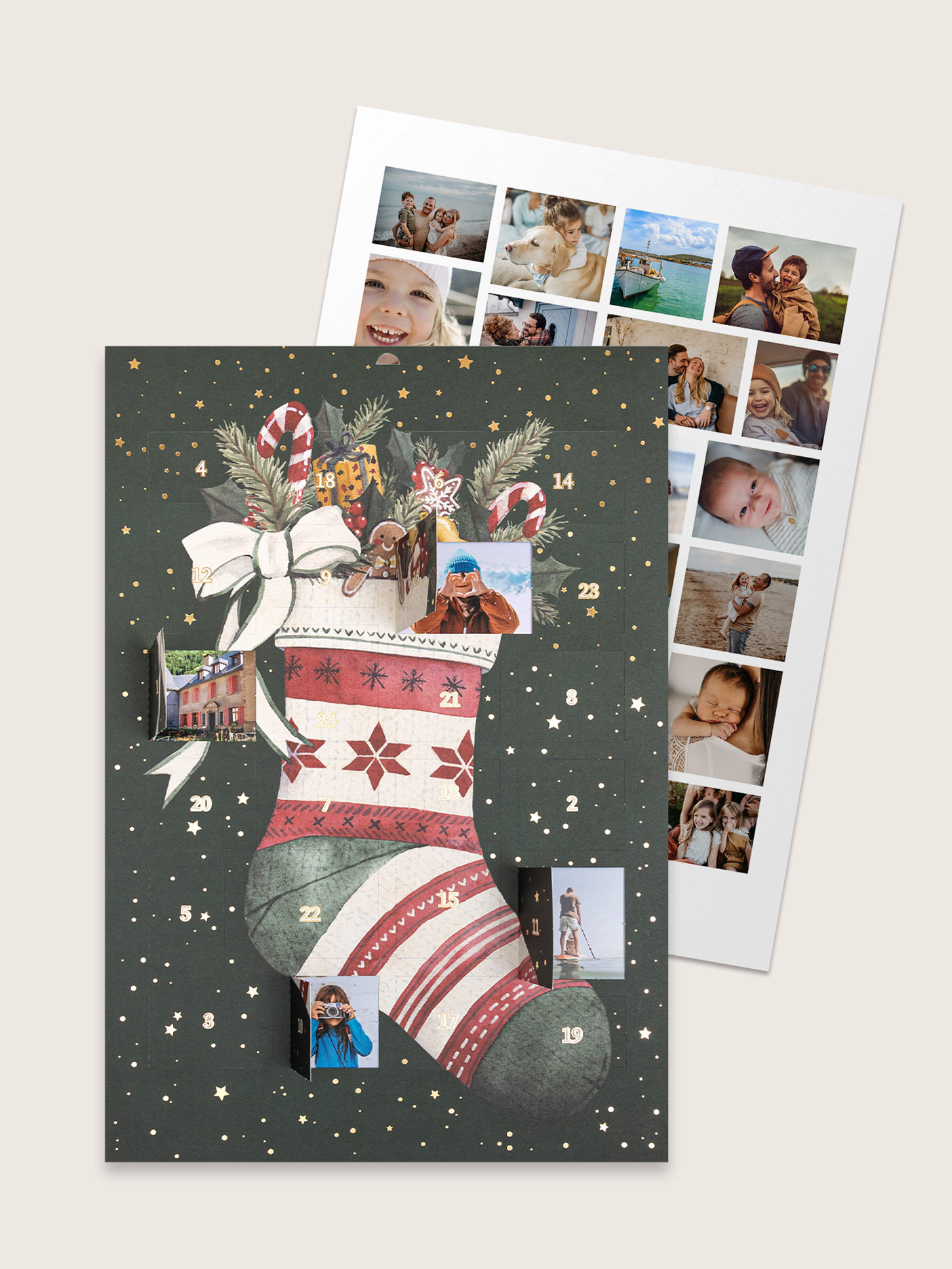 Calendrier de l'Avent Chaussette de Noël