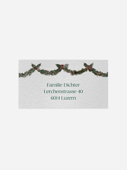 Empfängeraufkleber Weihnachten Rentierkarussell