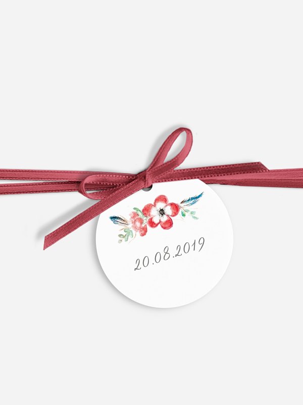 Anhänger mit Band zur Hochzeit Blossom
