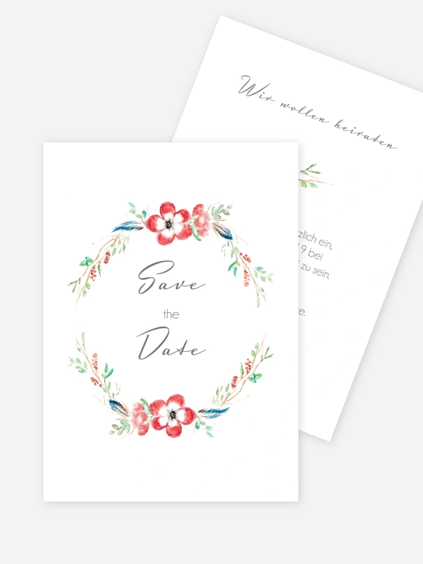 Save-the-Date Karte Blossom