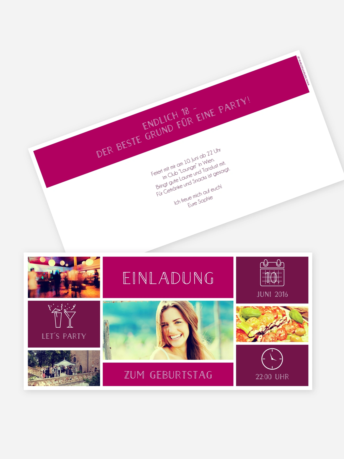 Einladung 18. Geburtstag Einzelstück