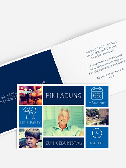 Einladung 60. Geburtstag Einzelstück