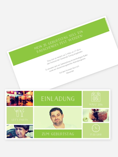Geburtstagseinladung Einzelstück
