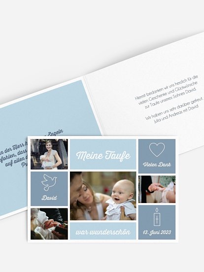 Dankeskarte Taufe Einzelstück