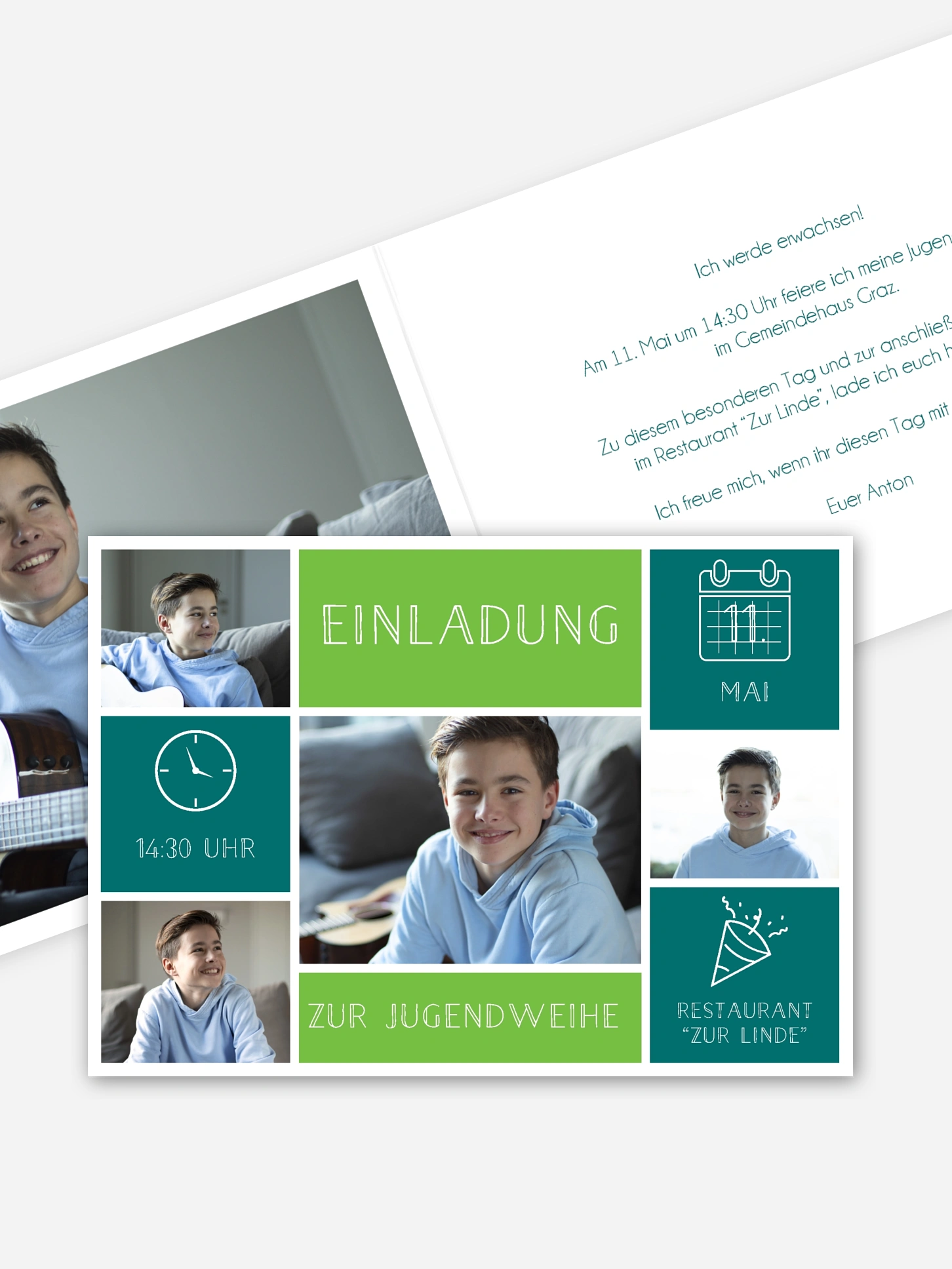 Einladung Jugendweihe Einzelstück
